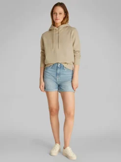 Calvin Klein Jeans naisten huppari, PLACED INSTITUTIONAL HOODIE Vaalea Beige