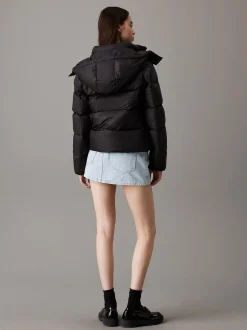 Calvin Klein Jeans Naisten Untuvatakki, DOWN SHORT PUFFER Musta