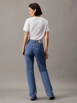 Calvin Klein Jeans Naisten T-Paita, CORE MONOLOGO Valkoinen