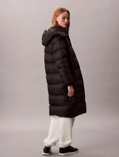 Calvin Klein Jeans naisten untuvatakki, ESSENTIAL MIDWEIGHT LONG PUFFER Musta