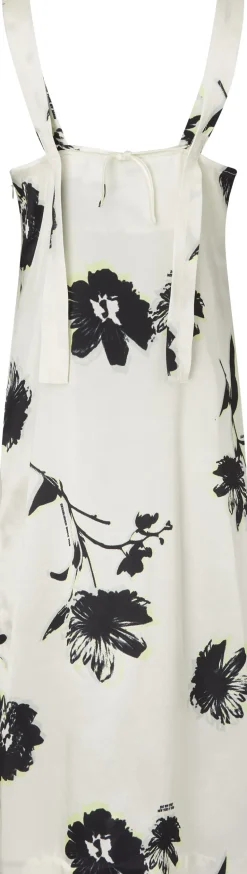 Calvin klein mekko, MODERN FLORAL SLIP DRESS Mustavalkoinen