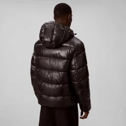 Calvin Klein Menswear LS Glossy Channeled Puffer JKT, musta