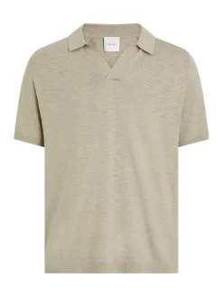 Calvin Klein Menswear miesten pikeepaita, KNITTED SLUB TEXTURE POLO Beige