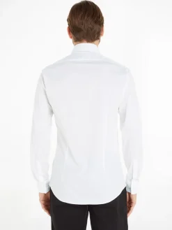 Calvin Klein Menswear Miesten Kauluspaita, POPLIN STRECH SLIM SHIRT NOS Valkoinen