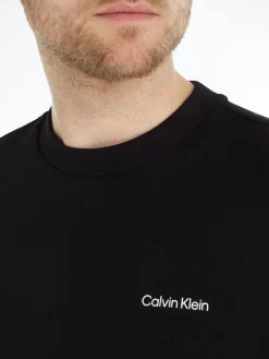 Calvin Klein Menswear Miesten Collegepaita, MICRO LOGO REPREVE SWEATSHIRT NS Musta