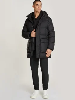 Calvin Klein menswear Miesten Toppatakki, LONG HOODED QUILT PUFFER Musta