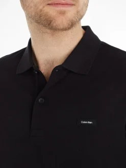 Calvin Klein Menswear Miesten Pikeepaita, STRECH PIQUE SLIM BUTTON POLO Musta
