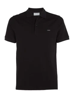 Calvin Klein Menswear Miesten Pikeepaita, STRECH PIQUE SLIM BUTTON POLO Musta
