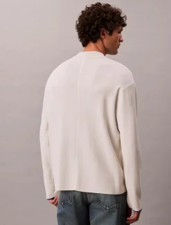 Calvin Klein Menswear miesten neulepusero LS CK TECH KNIT QZ SWEATER 14GG, vaaleanharmaa