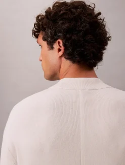 Calvin Klein Menswear miesten neulepusero LS CK TECH KNIT QZ SWEATER 14GG, vaaleanharmaa