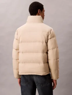 Calvin Klein Menswear miesten takki LS MDWT NYLON CHNNL DOWN PUFFER, valkoinen