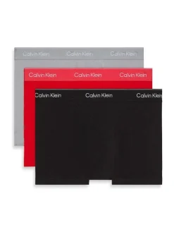 Calvin Klein miesten bokserit, RELAXED FIT TRUNK 3 PACK Punainen