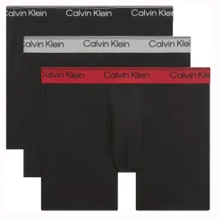 Calvin klein miesten bokserit, RELAXED FIT TRUNK 3 PACK MUSTA