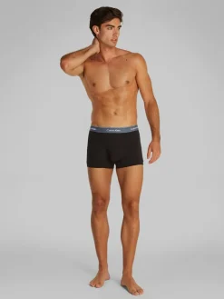 Calvin Klein miesten bokserit, ICON COTTON TRUNK 3PK Musta