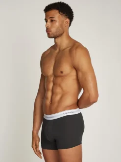 Calvin Klein Miesten Bokserit, TRUNK 3PK NOS Mustavalkoinen