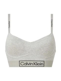 Calvin Klein Naisten Bralette CK LINED Vaaleanharmaa
