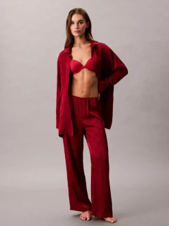 Calvin klein naisten pyjamahousut, AOP PANT PUNAINEN