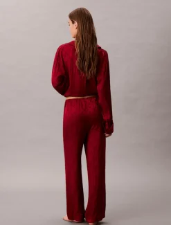 Calvin klein naisten pyjamahousut, AOP PANT PUNAINEN