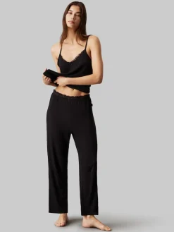Calvin Klein Naisten Pyjamahousut, CK PANT MODAL Musta