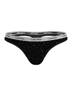 Calvin Klein naisten stringit, CK HIGH LEG THONG Musta