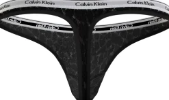 Calvin Klein naisten stringit, CK HIGH LEG THONG Musta