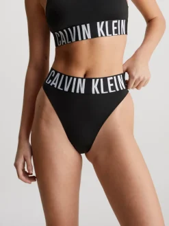 Calvin Klein naisten tangat, HIGH LEG TANGA Musta