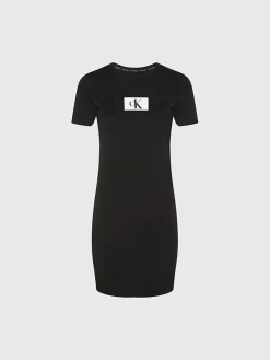 Calvin Klein, Naisten Yöasu, CK S/S NIGHTDRESS Musta