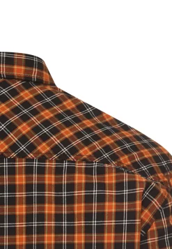 Camel Active miesten kauluspaita, CHECKED LS SHIRT Oranssi Kuosi