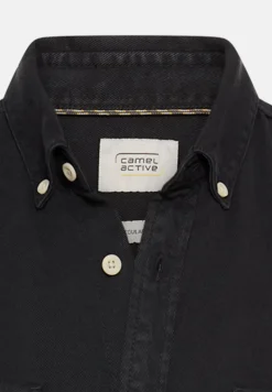Camel Active miesten kauluspaita Tencel LS Shirt, musta