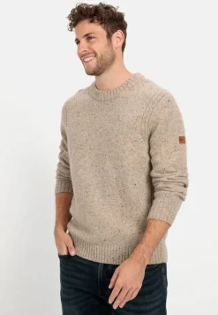 Camel Active Miesten Neulepusero, DONEGAL KNIT Luonnonvalkoinen