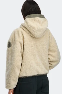 Canada Goose naisten fleecetakki ALBERNI REVERSIBLE FLEECE BOMBER, vihreä