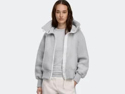 Canada Goose naisten fleecetakki CHILLIWALK FLEECE BOMBER, vaaleanharmaa