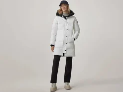 Canada Goose Naisten Untuvatakki, SHELBURNE PARKA-CR BLACK LABEL Valkoinen