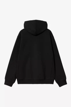 Carhartt miesten huppari Hooded American Script Jacket, musta