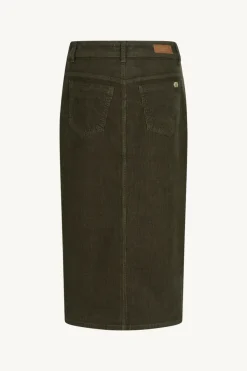 Claire naisten hame, NEDDA SAMETTIHAME Armeijanvihreä