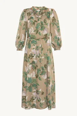 Claire naisten mekko, DAGMARA DRESS Ruskea Kuosi