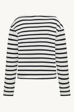 Claire naisten neuletakki, CAISEY GARDIGAN Raidallinen Valkoinen