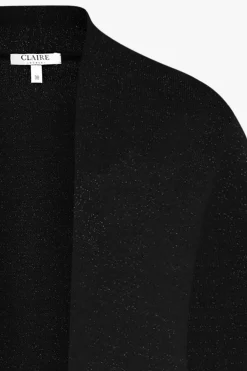 Claire naisten neuletakki Celine Cardigan Lurex, musta