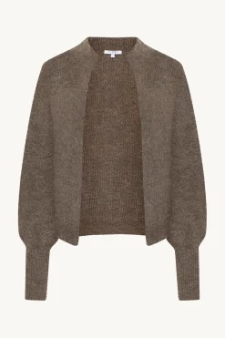 Claire Naisten Neuletakki CHELSEA Ruskeanharmaa