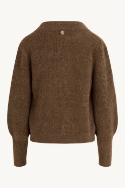 Claire Naisten Neuletakki CHELSEA Tummanruskea