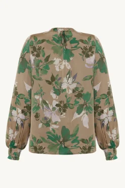 Claire naisten pusero, RAQUEL BLOUSE Ruskea Kuosi