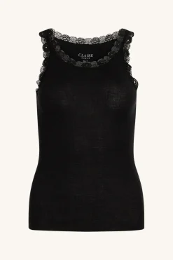 Claire naisten toppi, ANGELA TOP Musta