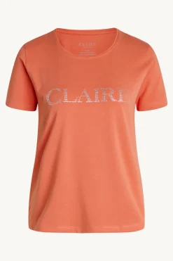Claire, Naisten T-Paita, Allison Logo T-Paita Oranssi