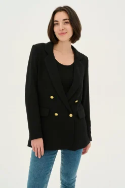 Culture Naisten Bleiseri, AD-EVA CLASSIC BLAZER Black