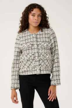 Culture Naisten Jakku, CUCOCA JACKET Black/White Check