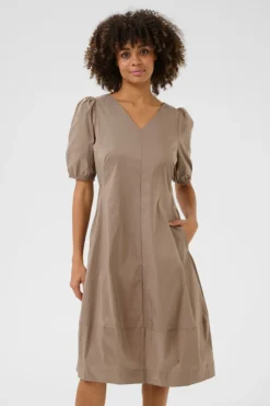 CULTURE, Naisten Mekko, ANTOINETT SS DRESS Pinebark