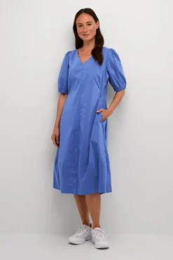 CULTURE, Naisten Mekko, ANTOINETT SS DRESS Sininen