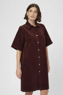 Culture naisten mekko, CUBAELA KLAY DRESS Bitter Chocolate