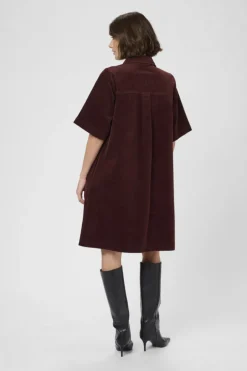 Culture naisten mekko, CUBAELA KLAY DRESS Bitter Chocolate