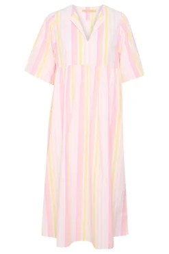 Culture naisten mekko, CUBEHA DRESS Pink/Yellow/Lavender